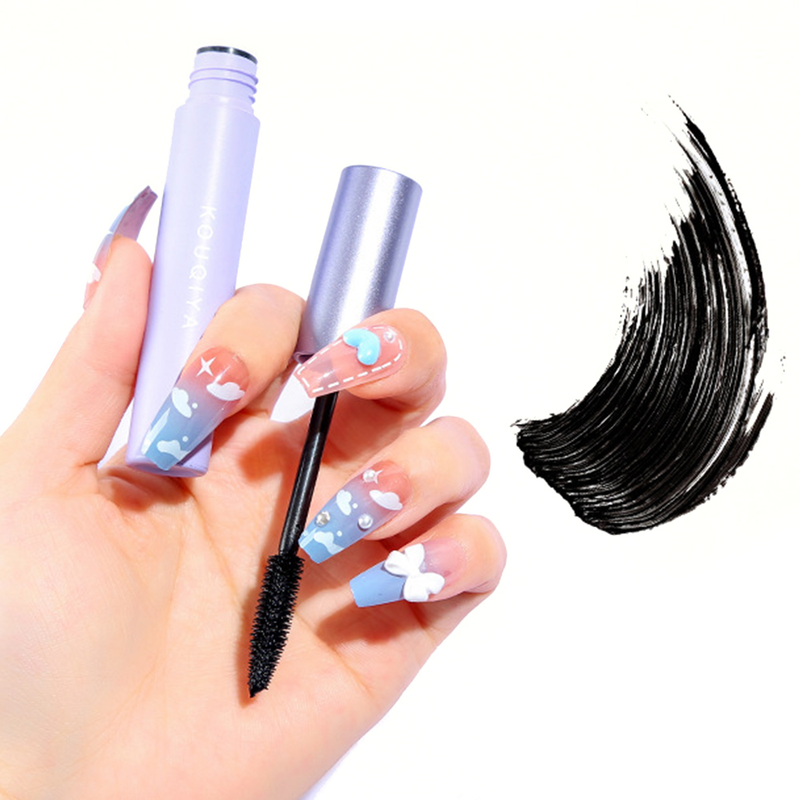 Mascara noir 4d en Fiber de soie, imperméable, Volume supplémentaire, résistant aux taches, bouclage, allongement des cils_voghion.com