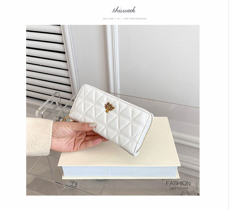 Women's Wallet & Men's Wallet Lingge Purse Ladies Long Clutch Bag Simple And Large-capacity Leisure Card Bag Tide Card Bag_voghion.com