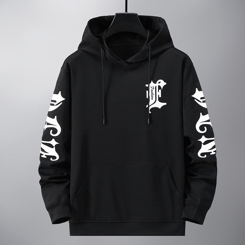 Abbigliamento da uomo taglie forti, maglietta a maniche lunghe, felpa con cappuccio da uomo in stile primaverile e autunnale, maglietta con cappuccio da uomo, giacca larga per adolescenti_voghion.com