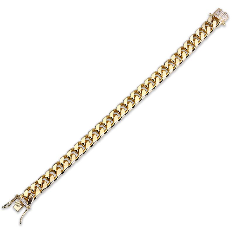 Men's Jewelry 10mm Cubic Zirconia Hip Hop Miami Cuban Link Chain Bold Statement Piece For Men_voghion.com