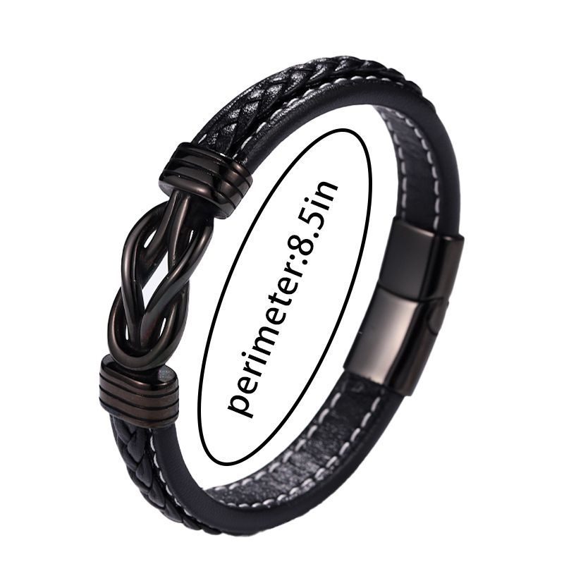 Beliebte Retro-Armbänder aus Edelstahl für Herren, Armbänder aus Titanstahl und Armbänder aus Mikrofaserleder_voghion.com
