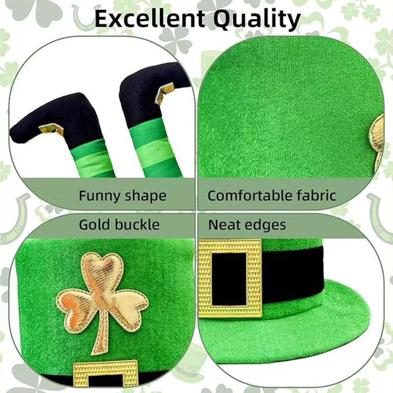 Green Trouser Leg Hat Funny Fun Green Trouser Leg Soft Hat Funny Shape Trouser Leg Hat_voghion.com