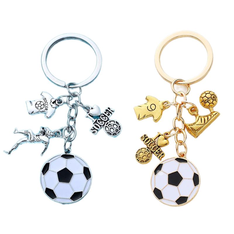New Football Player Enthusiast Commemorative Sports Ball Keychain Gift For Brothers And Friends_voghion.com