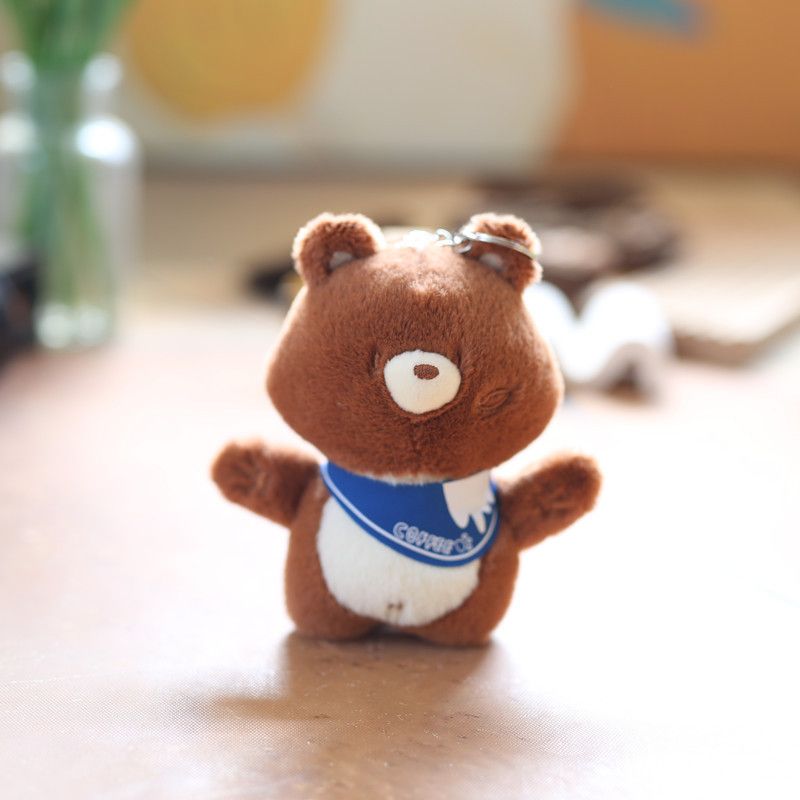 Plush Keychain Bear Adorable Cute Cartoon Animal Toy Soft Accessory Bag Charm_voghion.com
