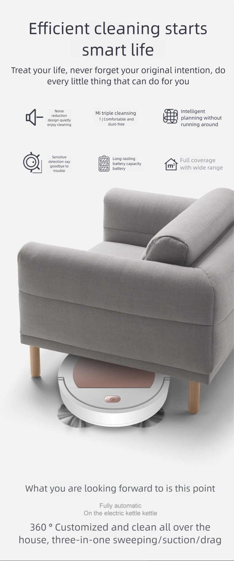 Pet Hair Robot Vacuum Cleaner, Tangle-Free Brush & HEPA Filter, Anti-Allergy Animal-Friendly Smart Mapping_voghion.com