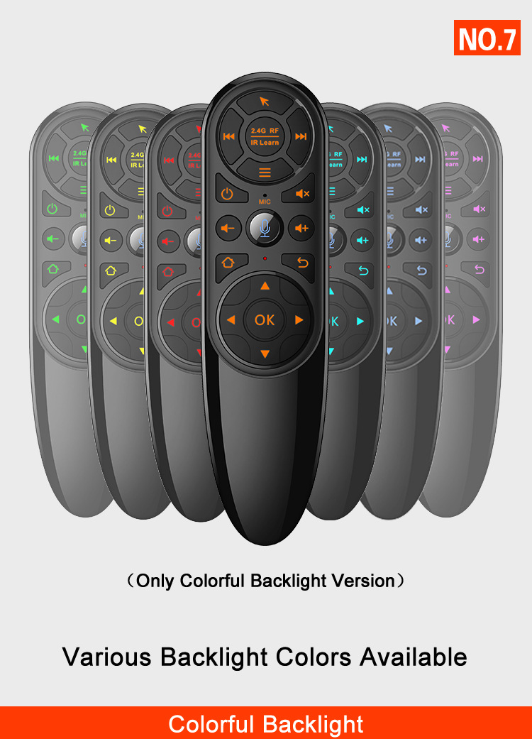 Q6 PRO stemmefjernbetjening 2.4G trådløs luftmus med gyroskop baggrundsbelyst IR-læring til Android TV Box H96 MAX X96_voghion.com