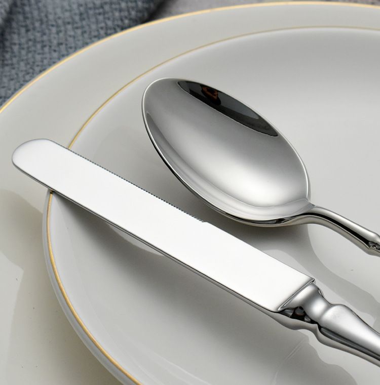 304 Stainless Steel Cutlery Set - Vintage Retro Knife Fork Spoon Full Set For Steak & Dessert - Minimalist Western Dining Utensils_voghion.com