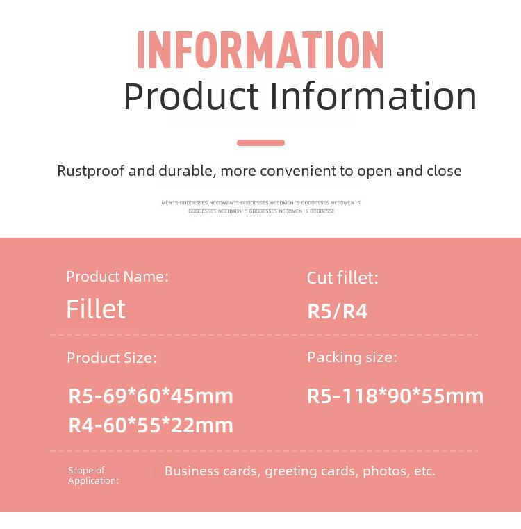 Photo business card PVC paper cutter photo corner chamfer R4R5 corner cutter manual hand account rounding round cutter_voghion.com