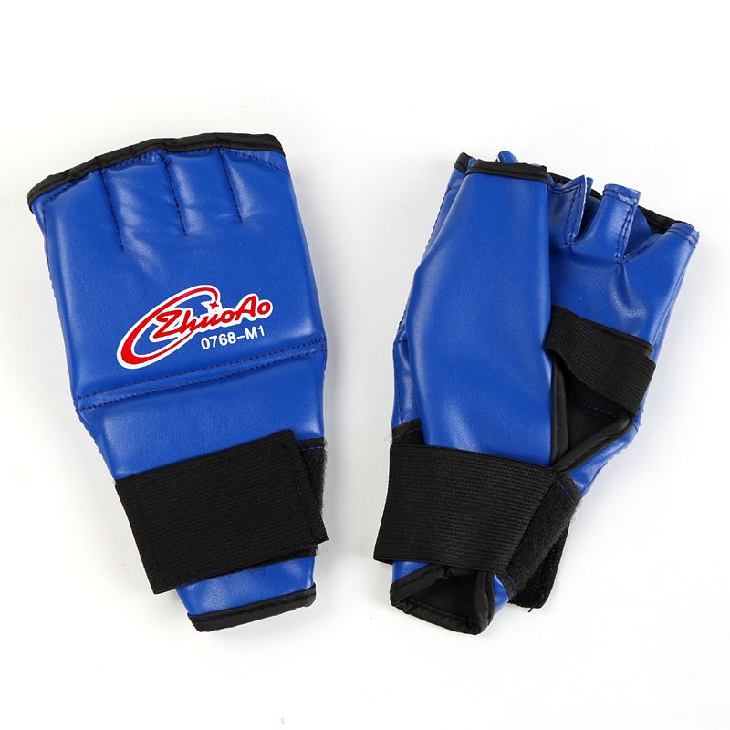 Guanti da boxe a mezze dita per allenamento - Pelle PU leggera per sacco da boxe, sparring, fitness_voghion.com