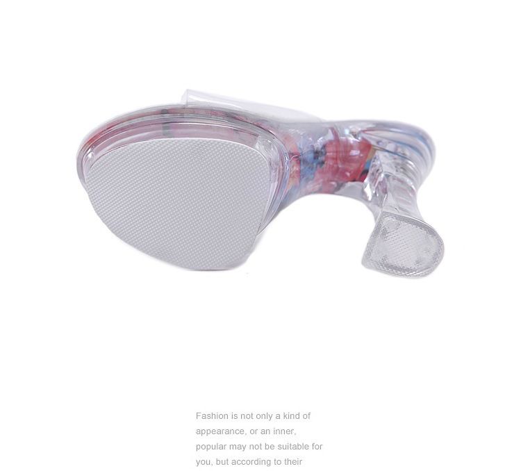 Damen-Hausschuhe mit Kristallabsatz, dicker Boden, rutschfest, wasserdicht, Sommersandalen, lässiger Stil, PVC-Material, Erwachsenengröße_voghion.com