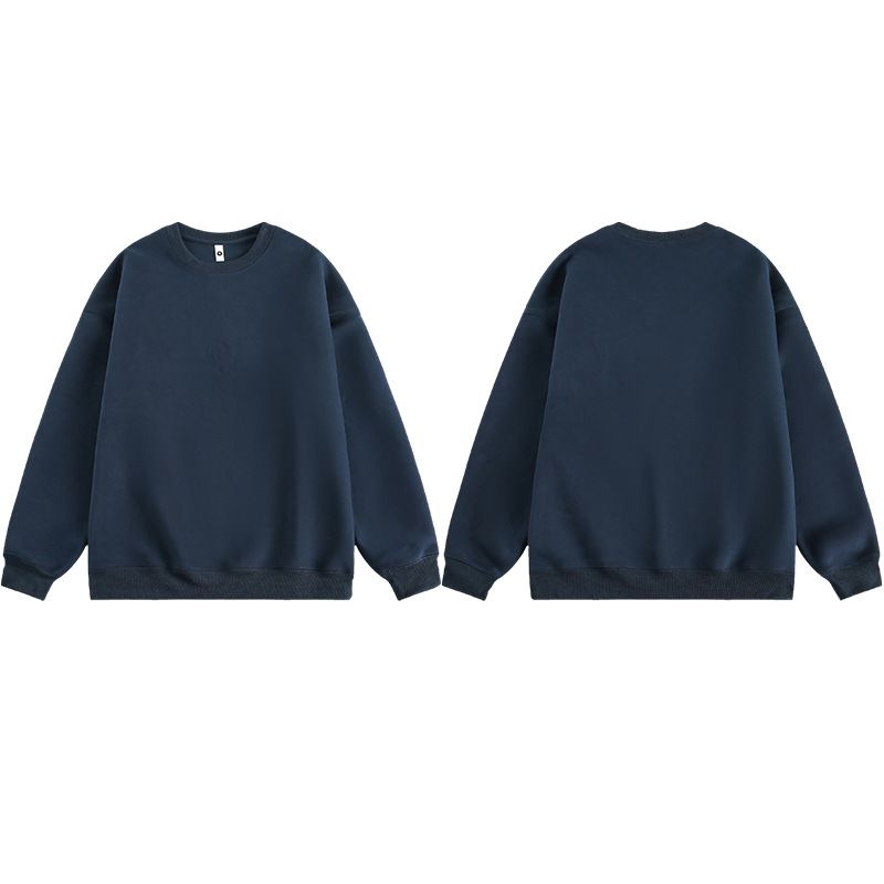 xxbro Felpa girocollo con fodera in pile, semplice, versatile, da uomo, autunno inverno, nuova tendenza, maglietta casual ampia_voghion.com