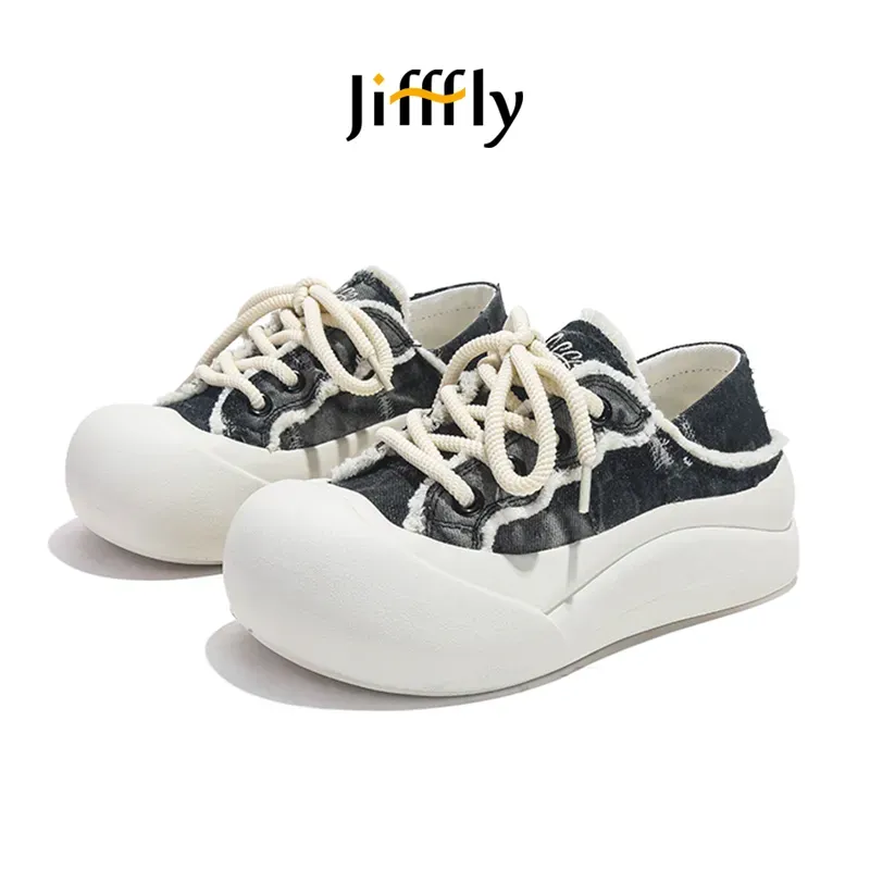 Jifffly Women's 2025 Summer New Original Minority White Shoes Versatile Casual Thick Bottom Slip-on_voghion.com