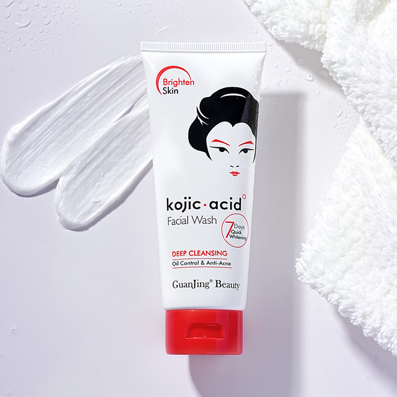 Detergente Guangjing con acido cogico per schiarire, idratare e curare la pelle del viso_voghion.com