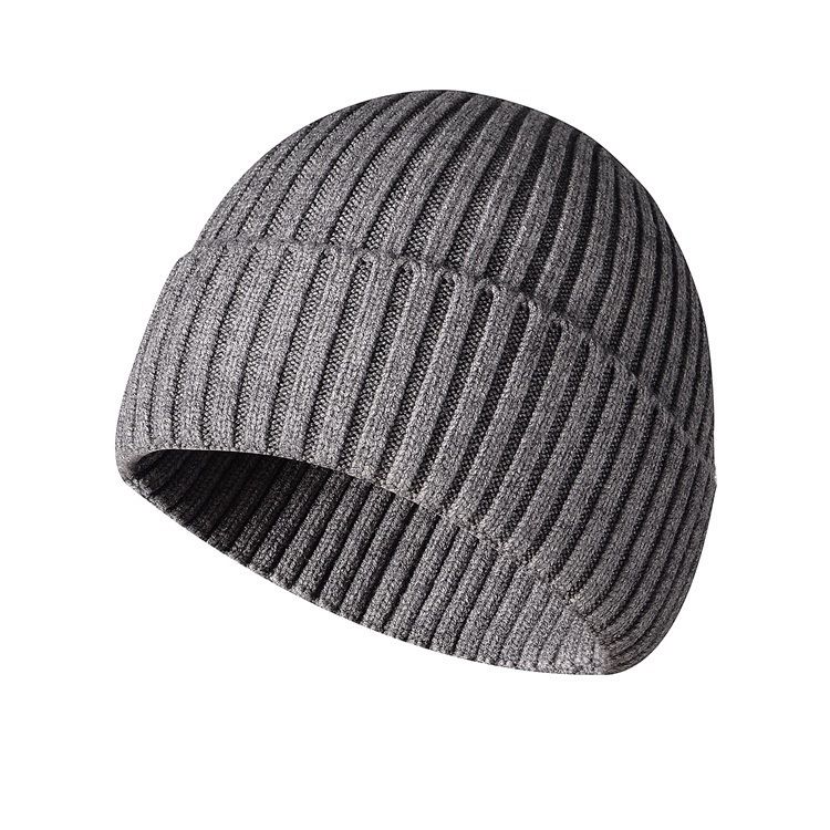 Cappello invernale unisex lavorato a maglia per uomo e donna, coppia, cappello spesso e caldo in lana, cappello freddo, cappello con flangia sopra la donna_voghion.com