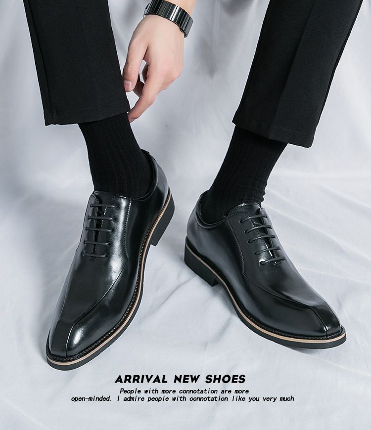 Ανδρικό επαγγελματικό casual φόρεμα Oxfords επίσημα παπούτσια με κορδόνια για γραφείο, πάρτι και καθημερινά ρούχα_voghion.com