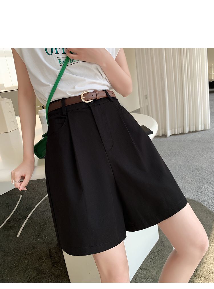 Dameskleding Losse en casual wijde A-lijn shorts Hoge taille Kleine maten werkshorts_voghion.com