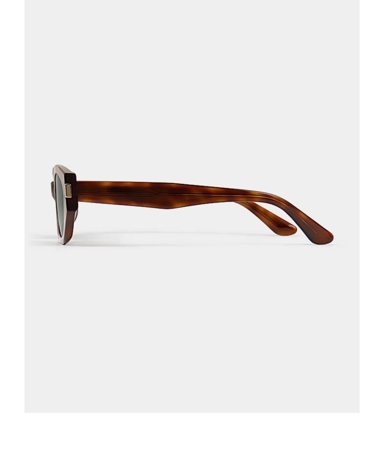 Cat Eye Polarisierte High-End-Sonnenbrille aus bernsteinfarbenem, rotbraunem Schildpatt-Acetat für Damen_voghion.com