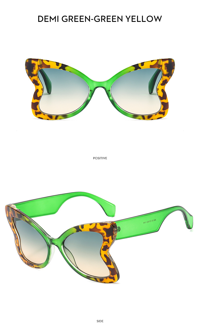 2024 New Women's Butterfly Instagram Populära Flat Mirror Elegant Solglasögon_voghion.com