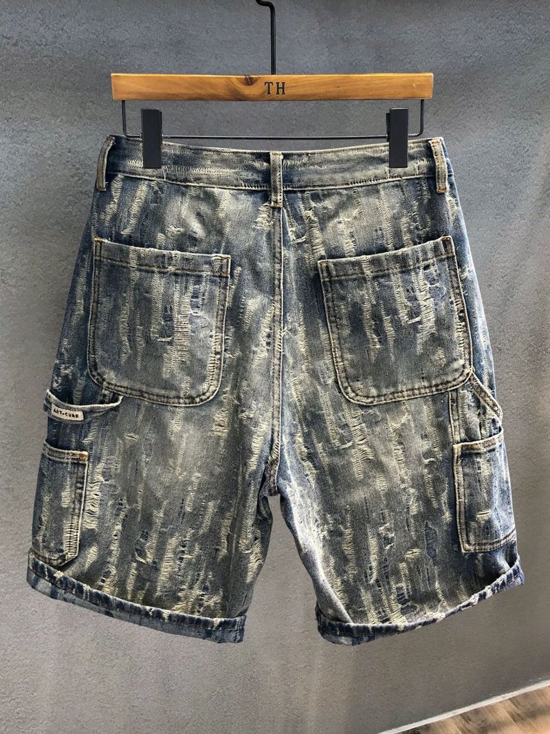 Men's Clothing New High End Design Jacquard Light Colored Men's Mid Length Pants For Outer Wear Thin Style_voghion.com