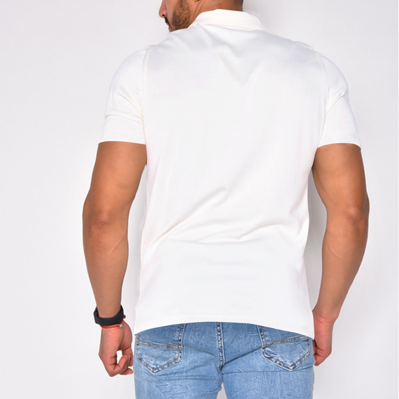 Herren Poloshirt Kurzarm Sommer Sport Casual Loose Atmungsaktiv Kurzarmshirt_voghion.com