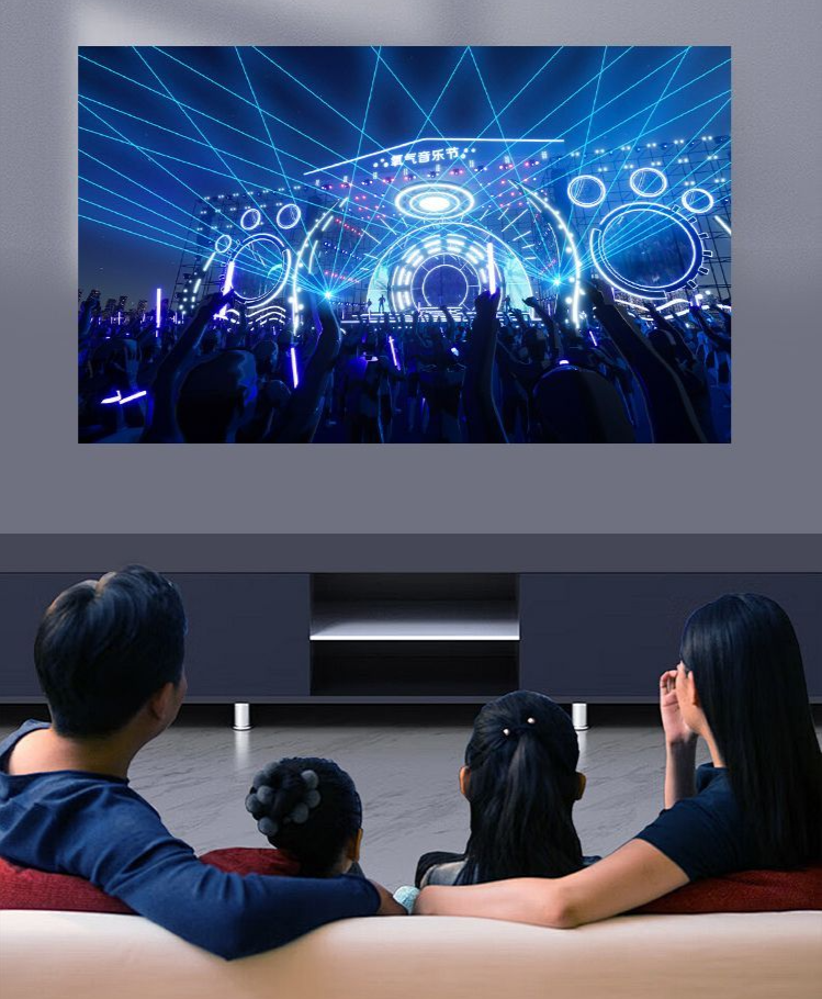 Projektor Dzienny Bezpośrednia Projekcja Mocne Światło 4K Ultra HD Sypialnia Biała Ściana Wysoka Jasność Inteligentne Kino Domowe_voghion.com