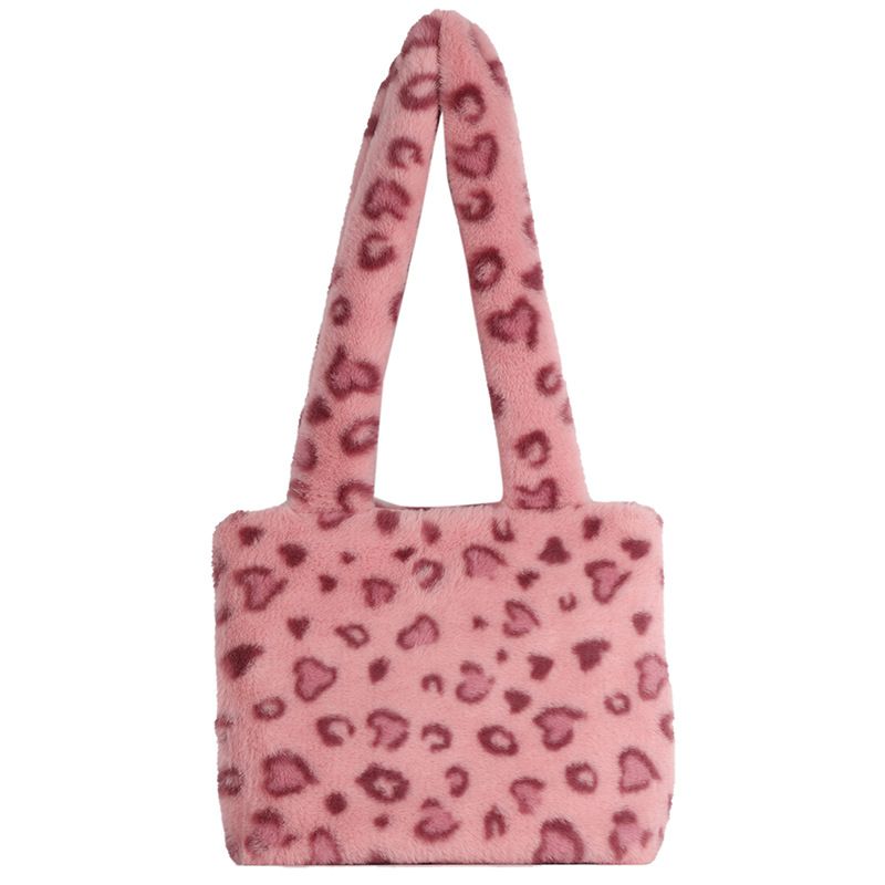 Autumn Winter Furry Women's 2023 New Ins Korean Version Cute Plush Tote Soft Girl Shoulder Bag_voghion.com