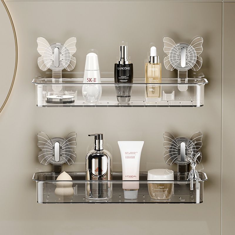 Badezimmer-Saugnapf-Rack, kein Stanzen, Aufbewahrungsbox, Badezimmer, Wand-Waschtisch, Kosmetik-Aufbewahrungsregal_voghion.com