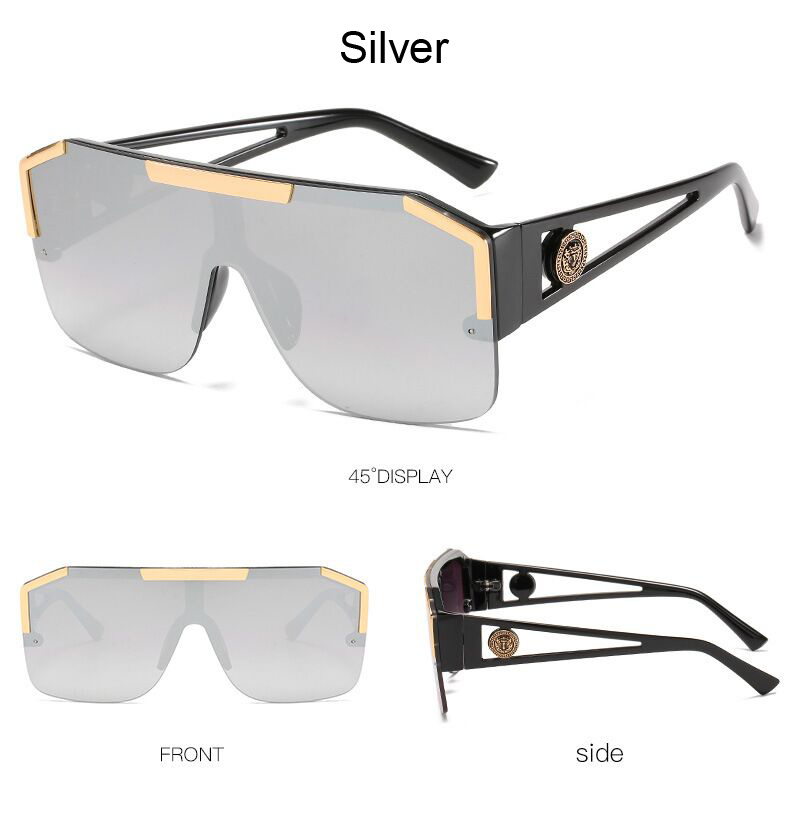 Nya Oversized Man Solglasögon Brand Designer Solglasögon För Kvinna Mode Gradient Square Shades_voghion.com