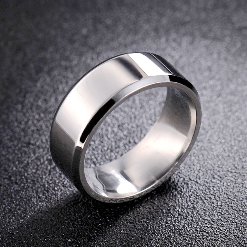 Anello minimalista in acciaio al titanio semplice da donna, stile coreano, anelli di coppia alla moda per uomo, gioielli da mano_voghion.com