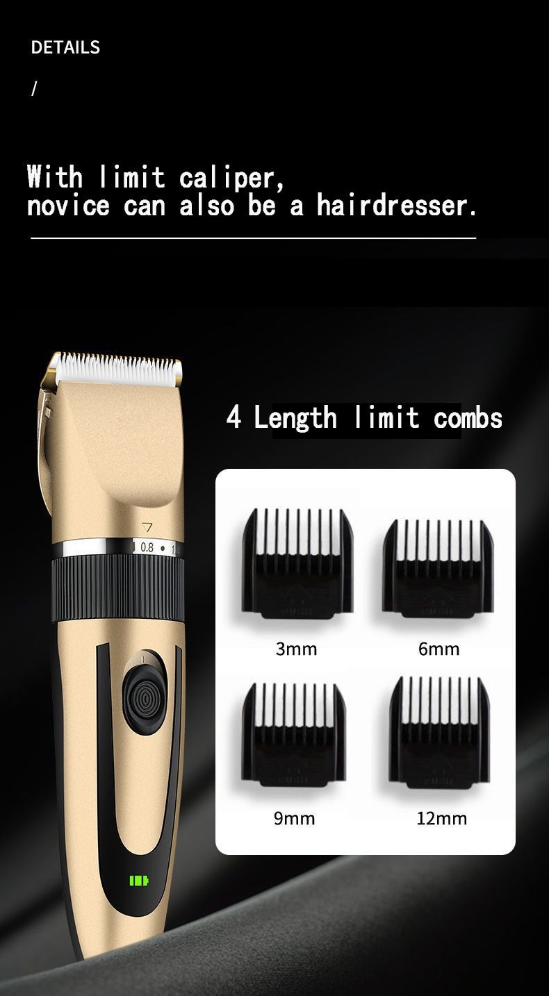 Elektrischer Haarschneider für den Haushalt, wiederaufladbarer elektrischer Haarschneider für Babys, Rasierapparat für Erwachsene, Kinderhaarrasur, Haarschneider_voghion.com