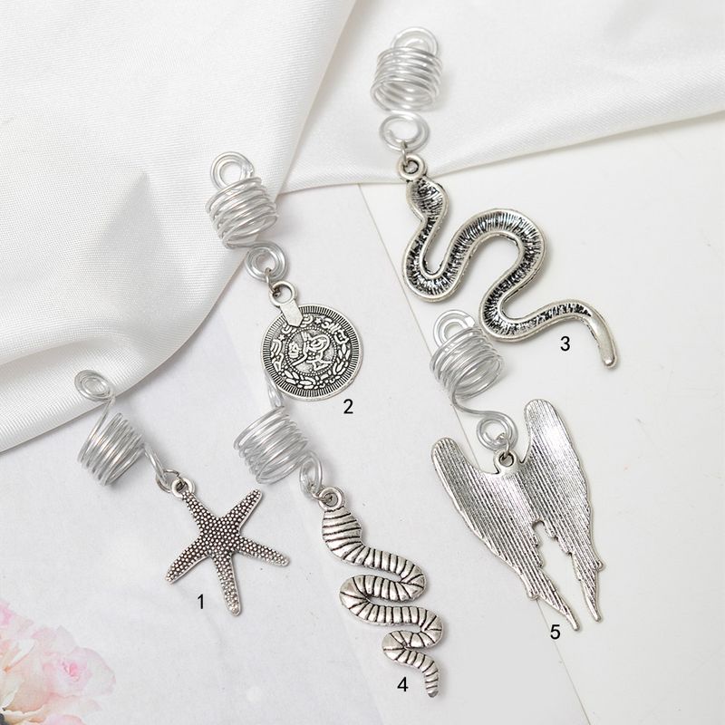 Stile irlandese - Popolare animale - Treccia etnica - Elastico per capelli rotante, Capelli in lega - Ornamento per capelli a molla, Anello per capelli retrò con dreadlock_voghion.com