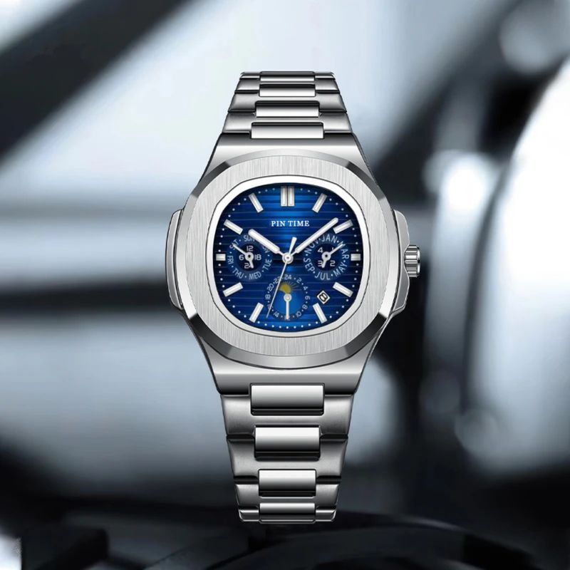 Nuovo orologio da uomo multifunzione, quadrato, piccolo e di alta qualità_voghion.com