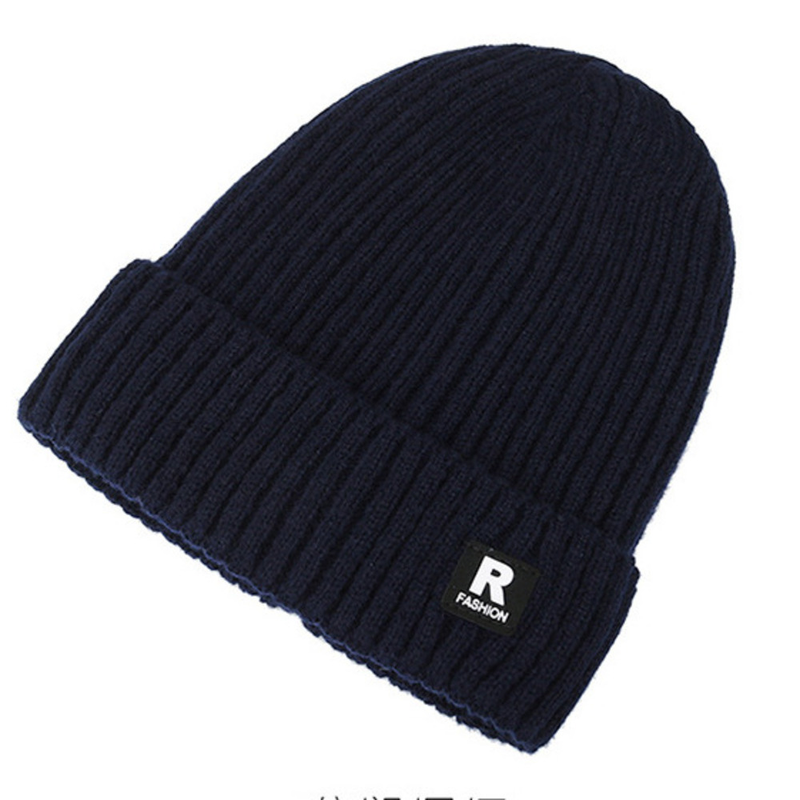 2023 New Autumn and Winter Men's Knitted for Going Out Cold Protection, Plush Ear Protection Hat, Youth Fashion Patch_voghion.com