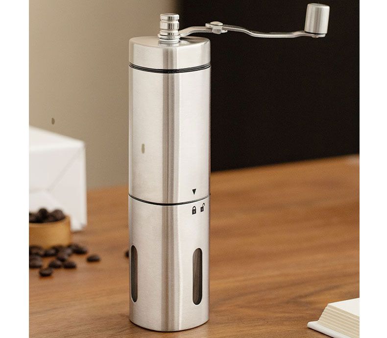 New Triangle Hand Shake Coffee Machine Stainless Steel Bean Pepper Grinder_voghion.com