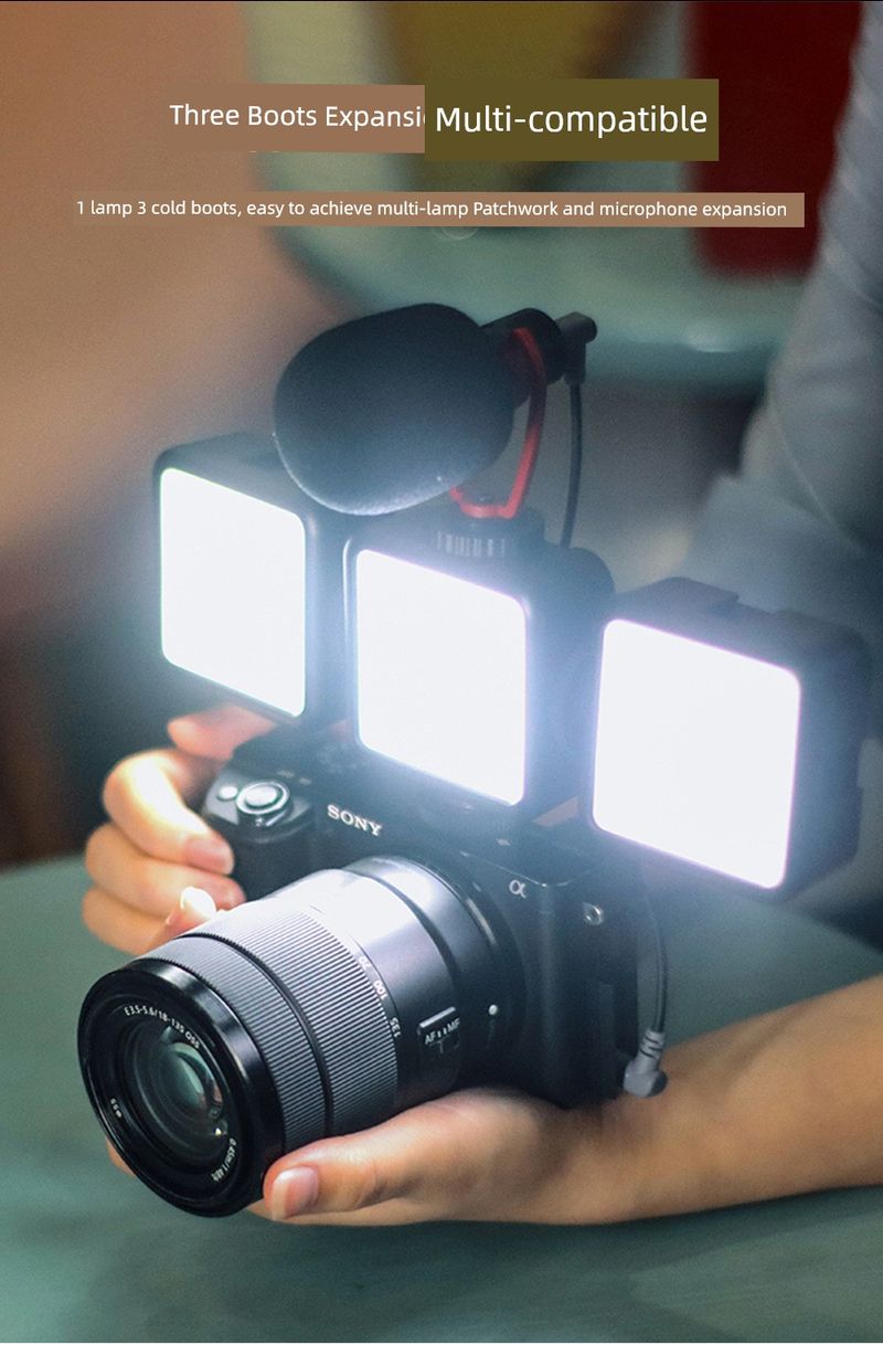 Mobile Phone Selfie Fill RGB Portable SLR Camera Photo Shooting Video Beauty Led Tofu Pocket Light_voghion.com