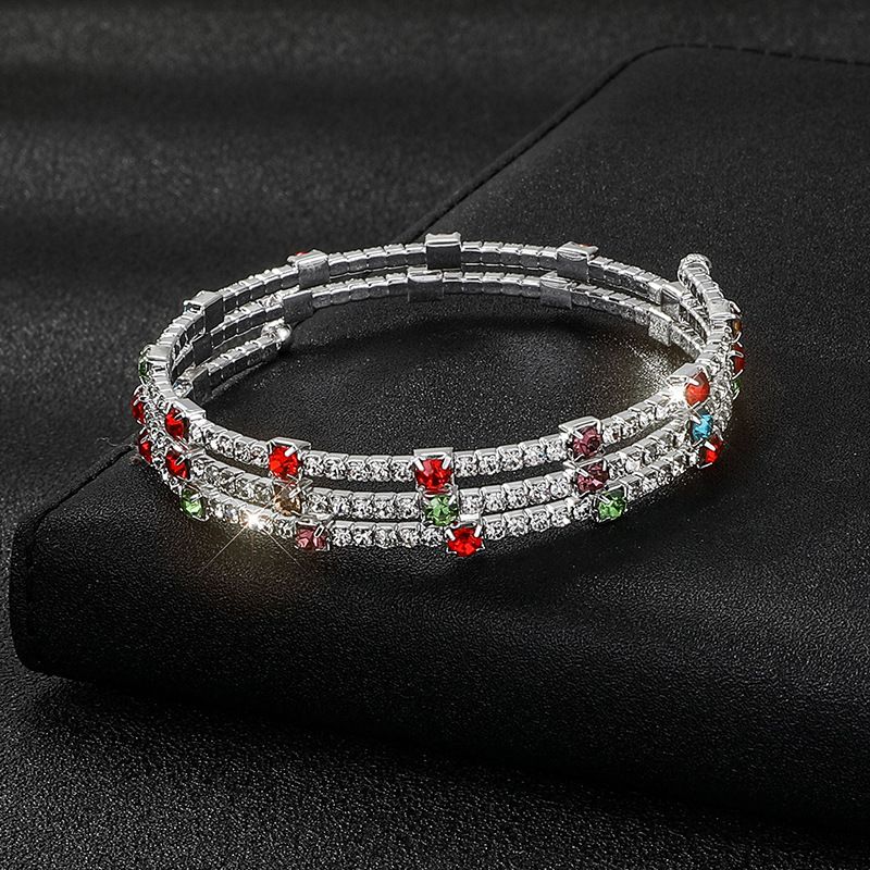 Braut Volldiamant Open Internet Celebrity Live Sexy Crystal Neues 3-reihiges Wickelarmband mit Strass_voghion.com
