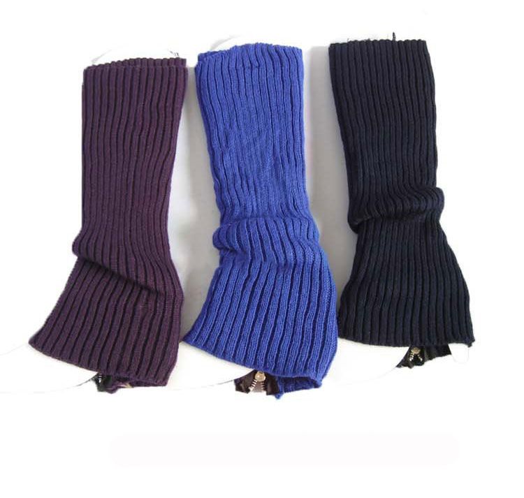 Wollsocken Füße Großhandel Frauen koreanische Version von Herbst und Winter Haufen Socken gestrickt Bein Reißverschluss Stiefel Stiefel Socken Flut Socken_voghion.com