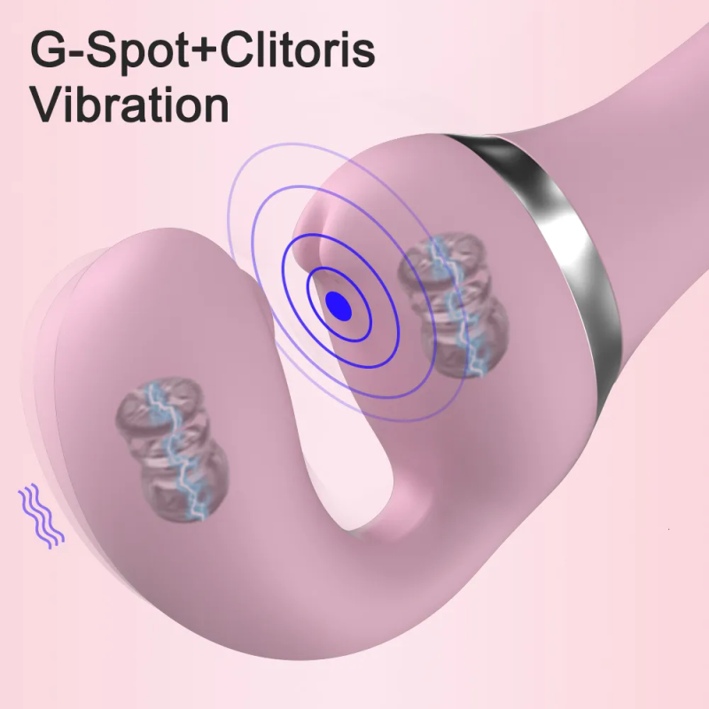 Vibrators Powerful 2-in-1 AV vibrator Women's wand Clintoris stimulator USB charging 20 mode G-point massager_voghion.com