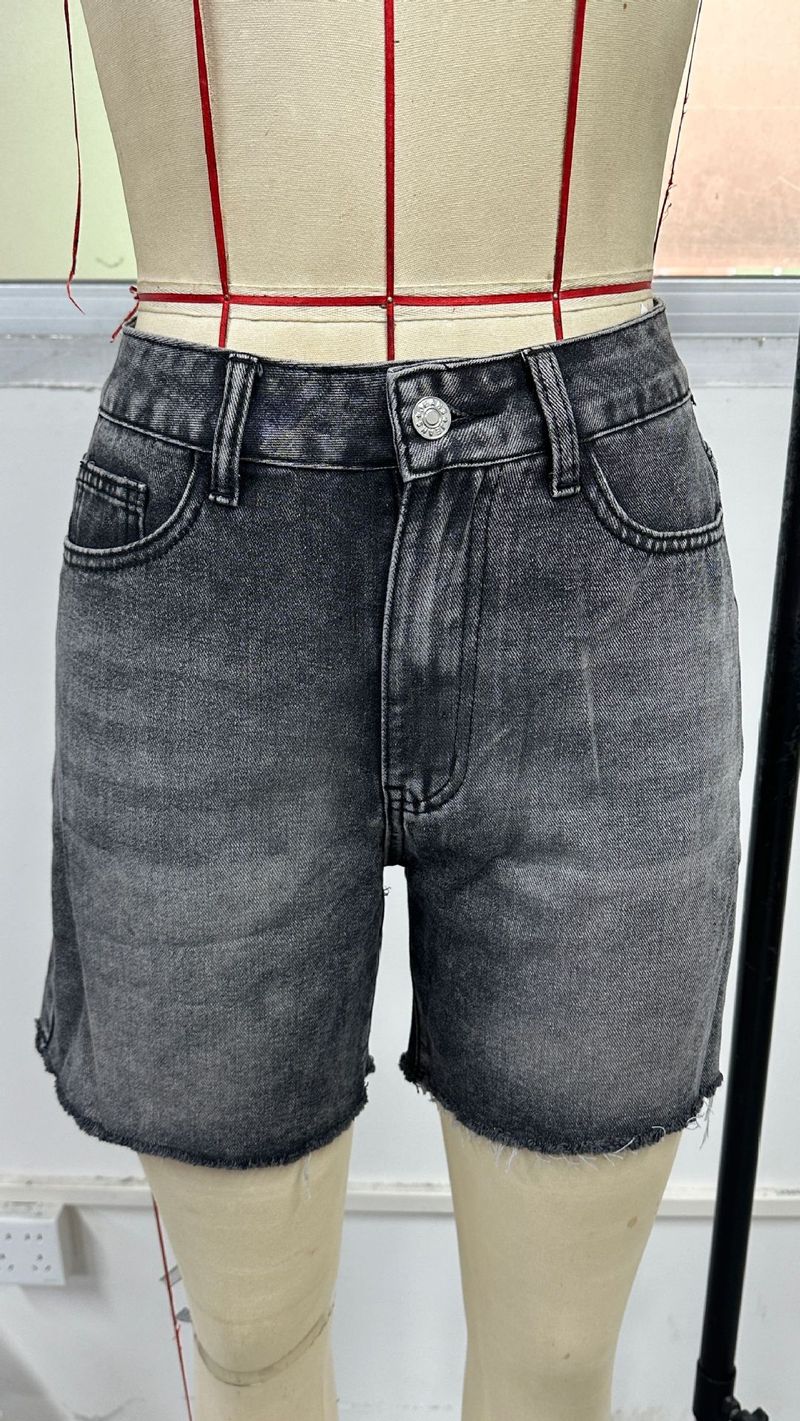 Women's High Waist Denim Shorts - Trendy Casual Stretch Jean Shorts With Comfortable Fit Denim Hot Pants For Women_voghion.com