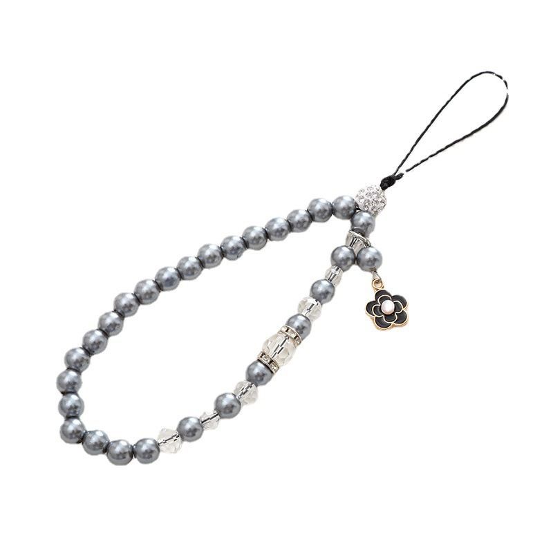 Chain INS Style Rich Camellia Phone Lanyard Wrist Beaded D Handmade Short Trendy Women's New_voghion.com