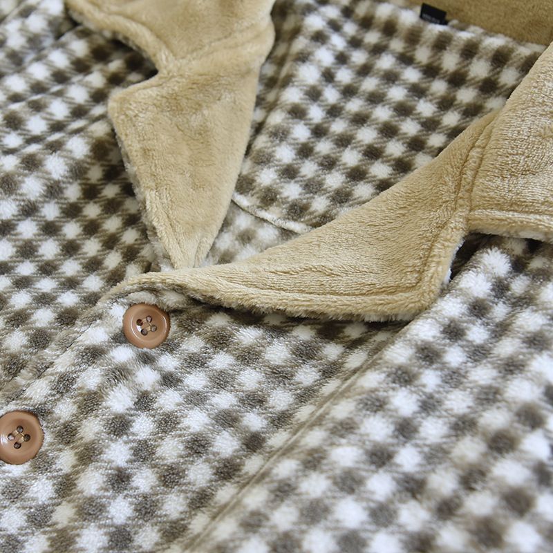 Men's Clothing Autumn And Winter Pamas New Plus Veet Thick Warm Men's Simple Plaid Can Be Worn Outside Home Clothes Suit_voghion.com
