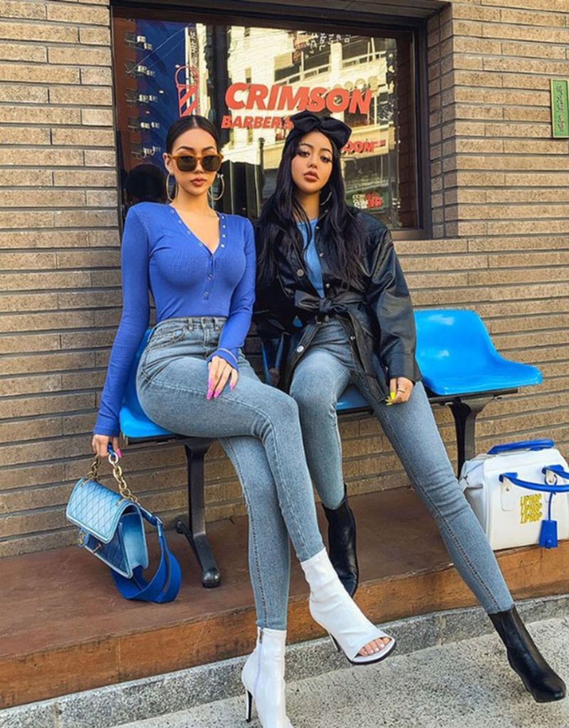 Klasične retro kavbojke z visokim pasom in raztegljivimi nogavicami za ženske_voghion.com