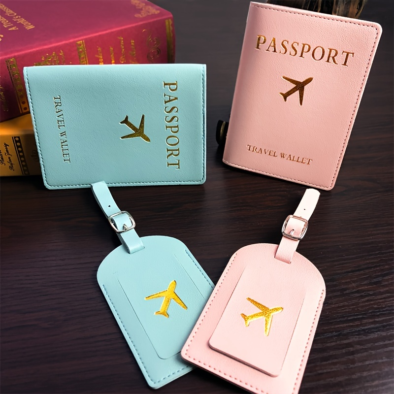 Luggage Tag And Passport Cover, Set Card Passport Holder Set Luggage Tag Passport Holder Passport Cover_voghion.com