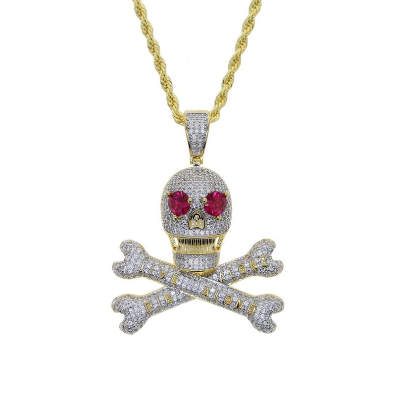 Hip Hop Personality New Skull Pendant Hip Hop Men's Necklace_voghion.com