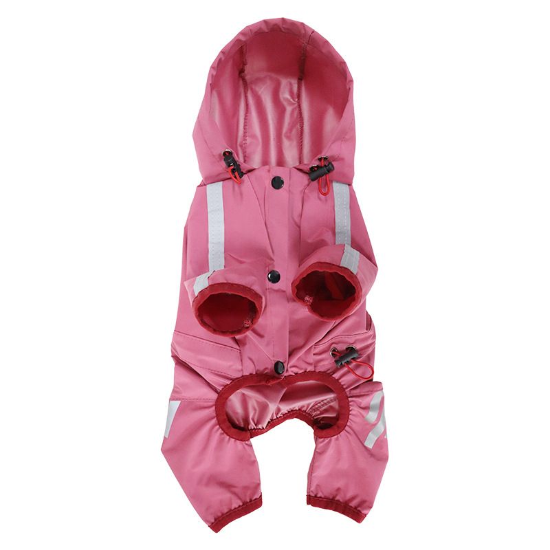 Dog raincoat all-inclusive four-legged waterproof poncho Teddy Bomei rainy pet clothes small and medium-sized dog raincoat wholesale_voghion.com