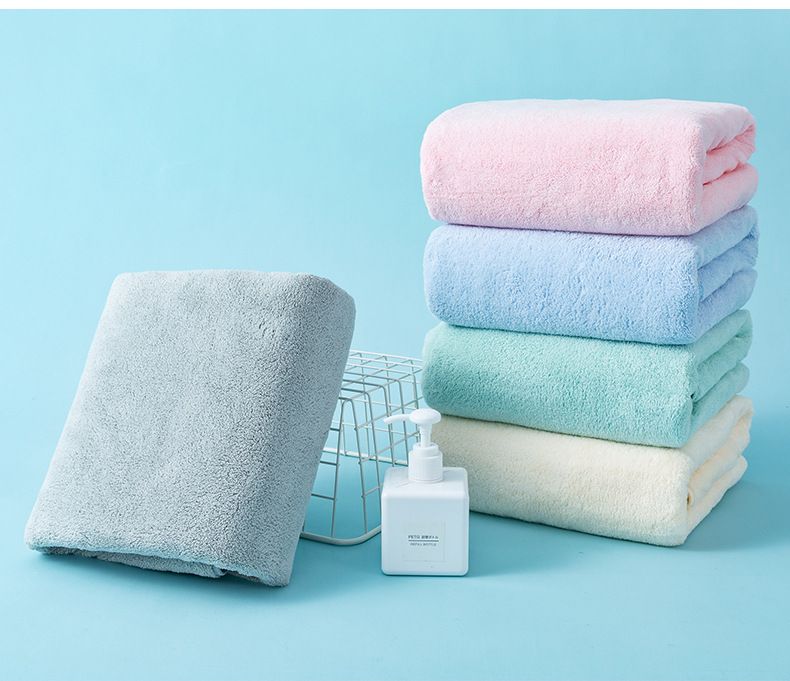 Πετσέτα μπάνιου από μαλακό απορροφητικό ύφασμα με μεγεθυμένο χοντρό φλις ύφασμα_voghion.com