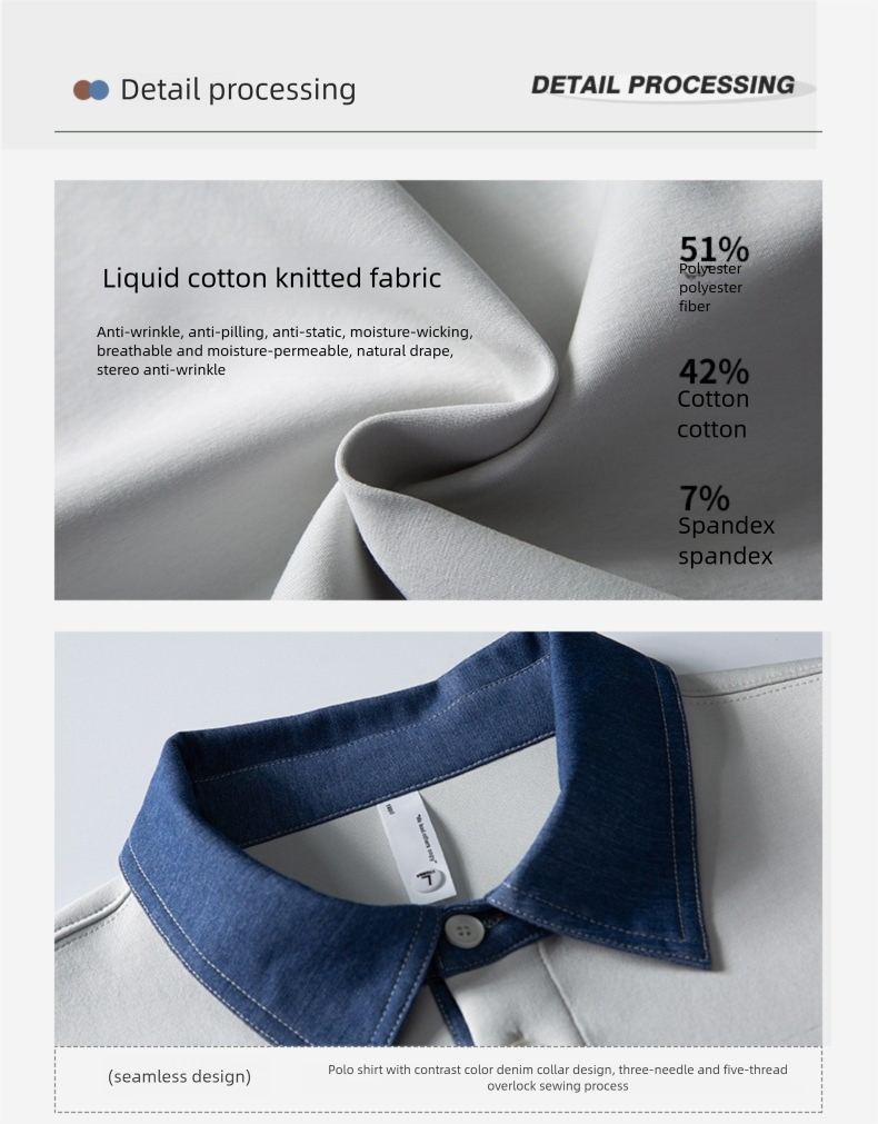 2025 Autumn New American Heavy Polo Collar Hoodie Large Men's Loose Long Sleeve Bottom Top_voghion.com