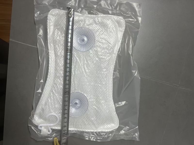 【TÜV & OEKO-TEX】Ergonomic Bone Bath Pillow|2X Strong Suction Cups, Zero Mold Guarantee|SPA-Grade Neck Support|Quick Dry With Hanging Hook(white)_voghion.com