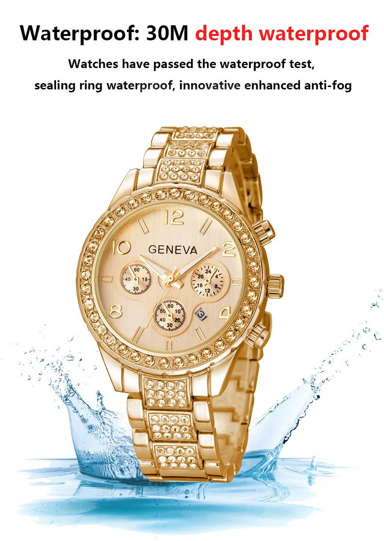 Elegant Stainless Steel Quartz Watch With Mineral Glass, Water Resistant, Luminous Hands, And Butterfly Clasp For Women_voghion.com