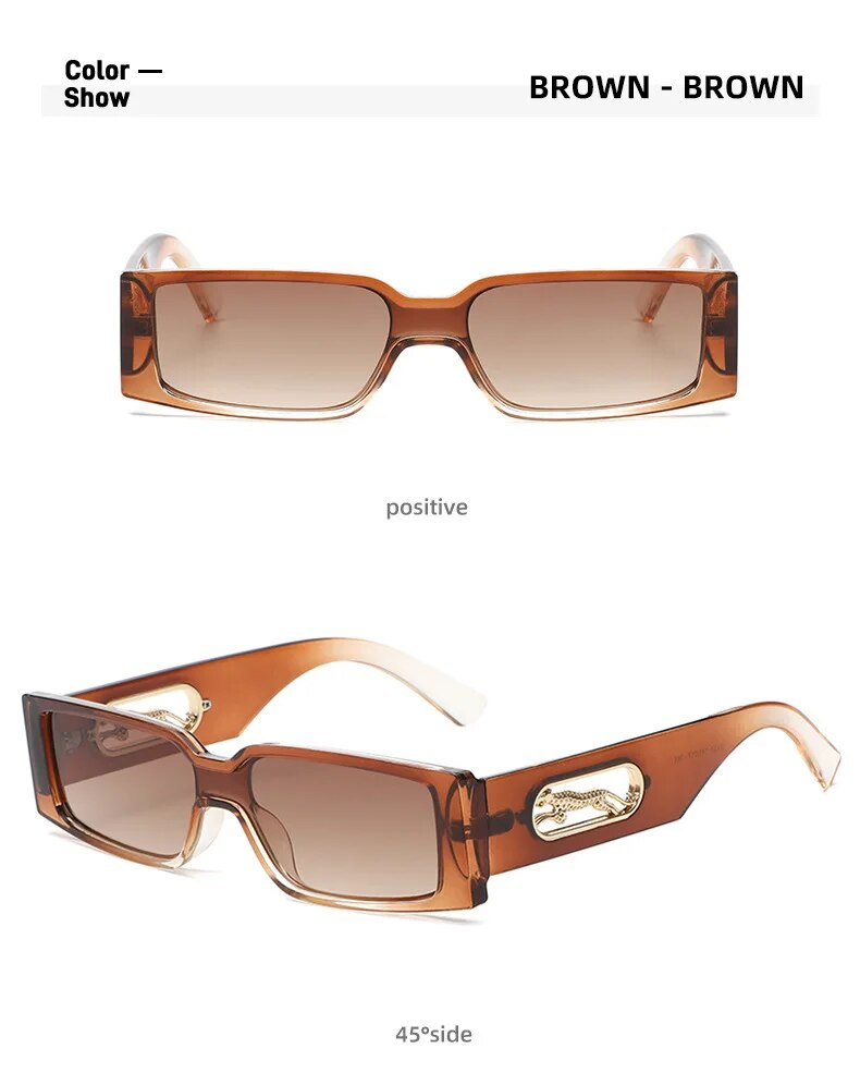 Gafas de sol rectangulares de marca para mujer, gafas de sol cuadradas de leopardo para hombre, gafas Punk, gafas de sol UV400_voghion.com